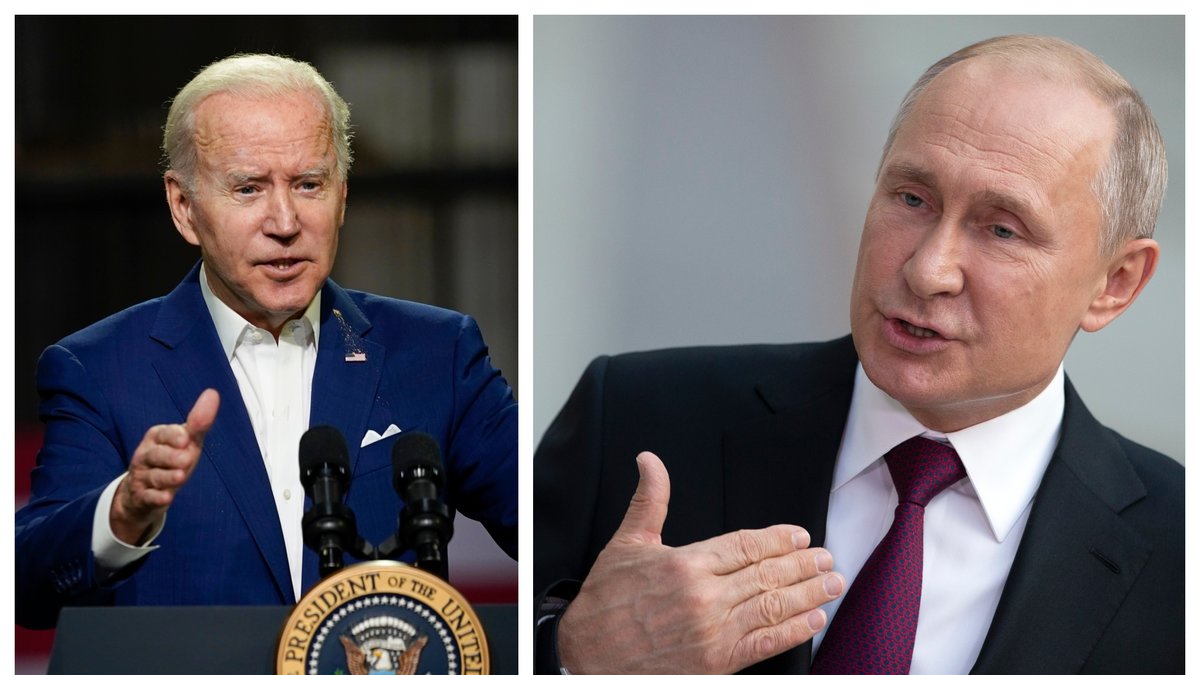 Joe Biden anklagar Vladimir Putin för folkmord.